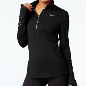 Nike Black Long-Sleeve Half-Zip Athletic Top